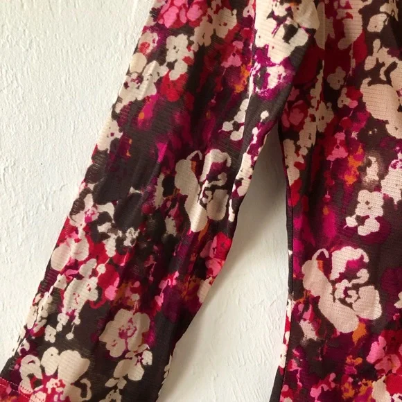 LIZ & CO Womens Semi Sheer Lined Semi Loose Top Size Medium 3/4 Sleeves - Picture 5 of 12